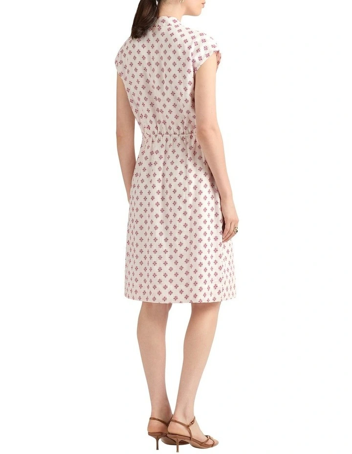 Kali Linen Dress in Raspberry Spot image 2