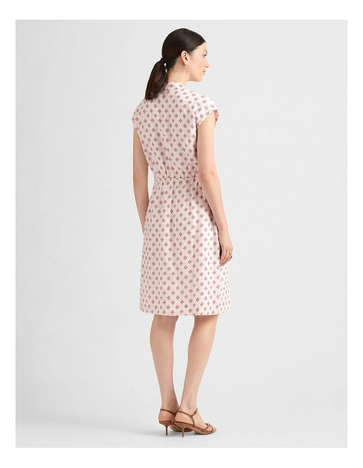 Kali Linen Dress in Raspberry Spot image 3