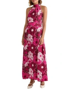 Seraphina Maxi Dress in Pomegranate Multi