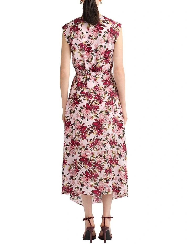 Lucinda Silk Dress in Pink Multi image 2