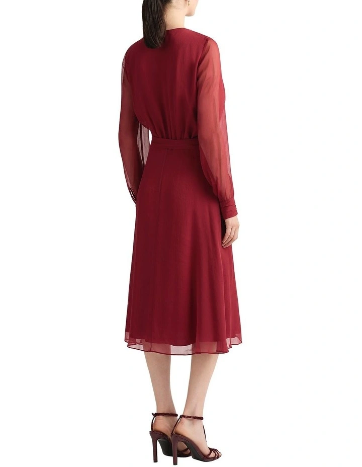 Fortuna Silk Dress in Strawberry image 2