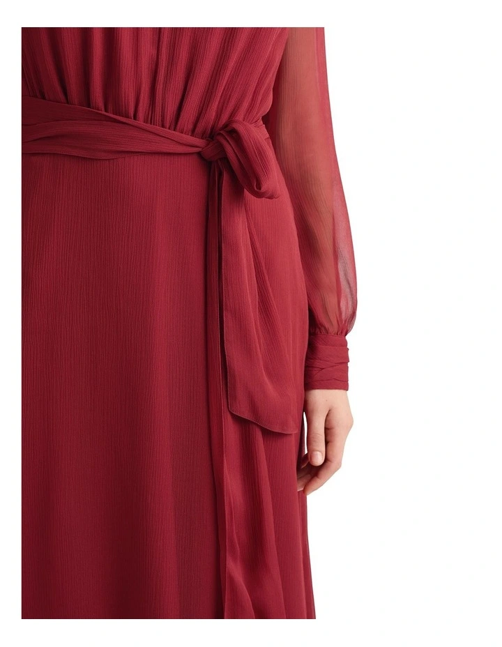 Fortuna Silk Dress in Strawberry image 4
