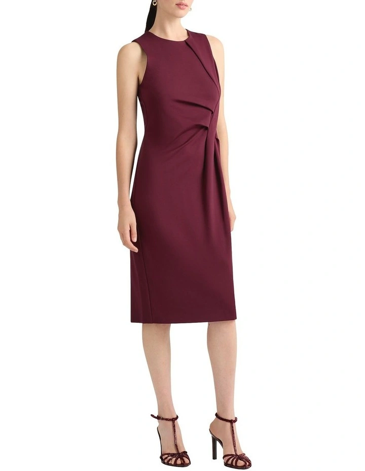 Saylor Sleeveless Ponte Dress in Plum image 1