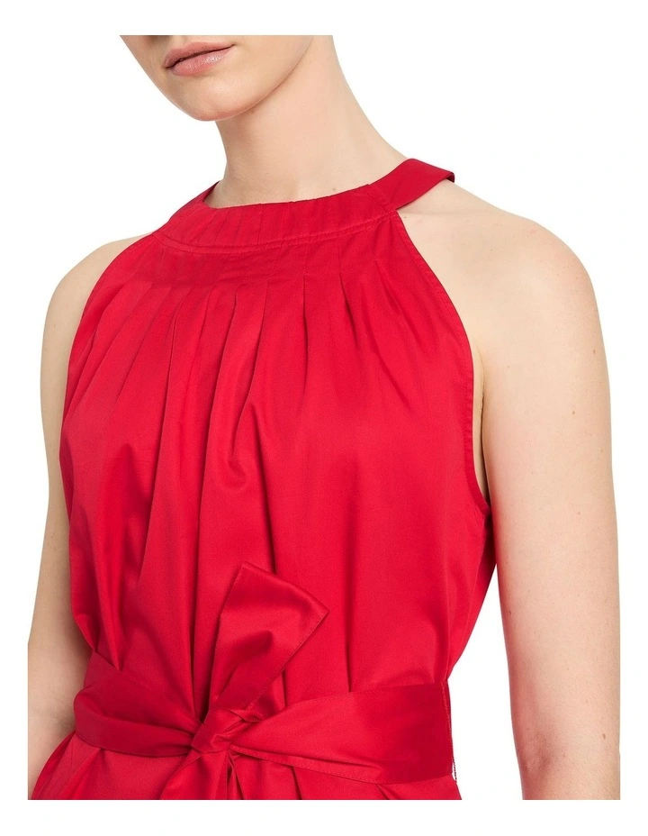 Candice Halter Neck Dress in Carmine image 3