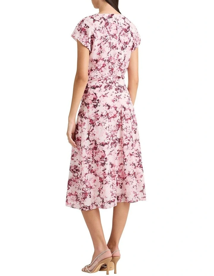 Lyrica Silk Dress in Merlot Multi image 4