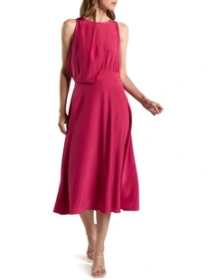 Tuscany Silk Dress in Beetroot