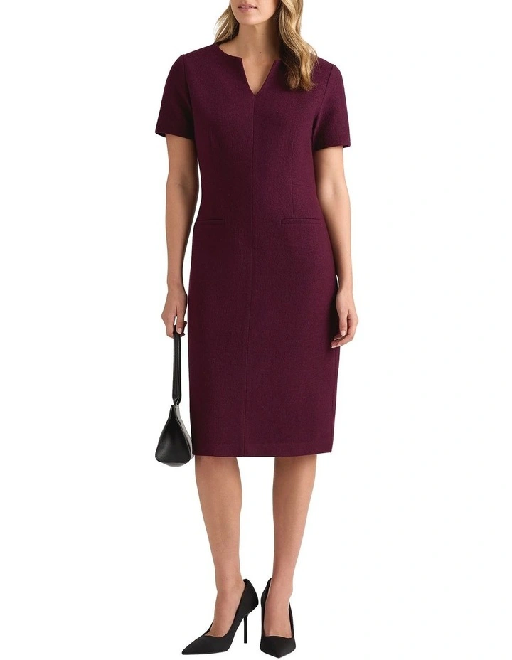 Bronwyn Felted Wool Dress in Fig image 1