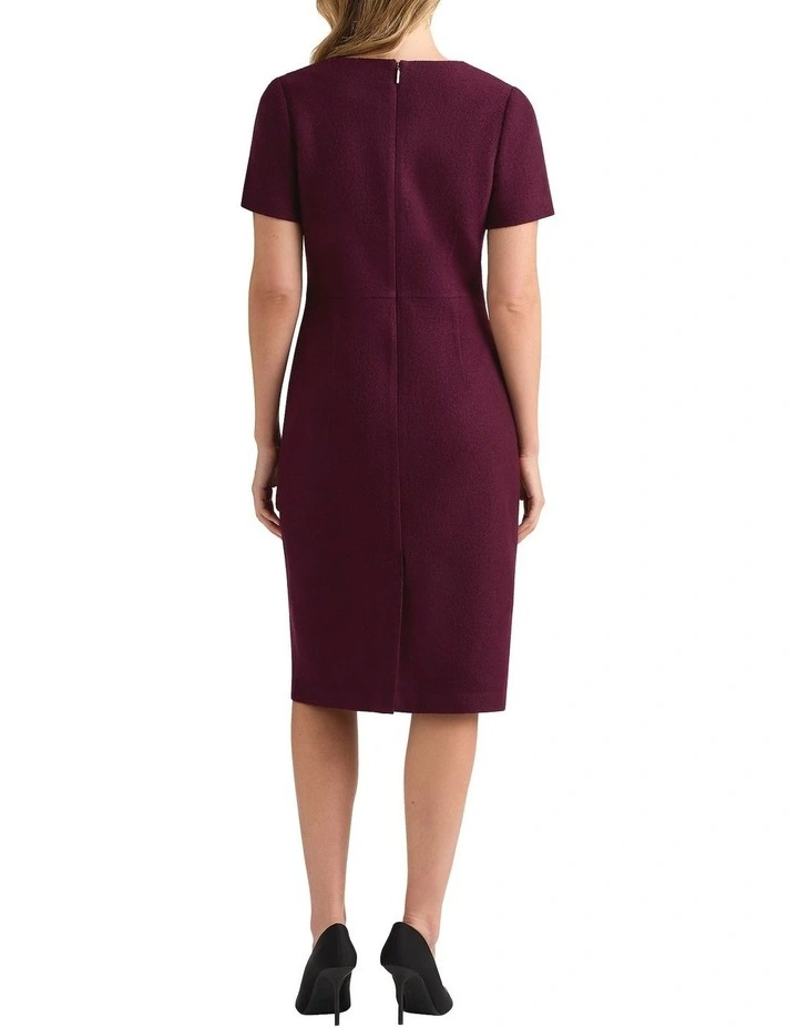 Bronwyn Felted Wool Dress in Fig image 4