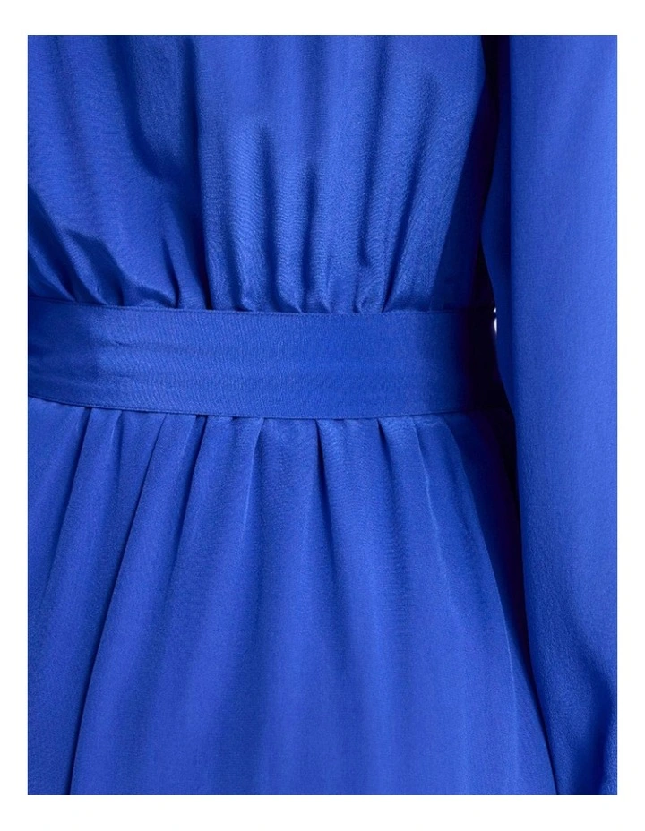 Leander Silk Dress in Royale Blue image 3