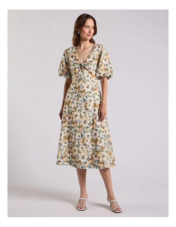 Seattle Midi Dress in Sage Multi image 1