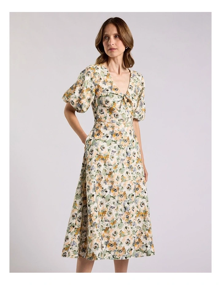 Seattle Midi Dress in Sage Multi image 2