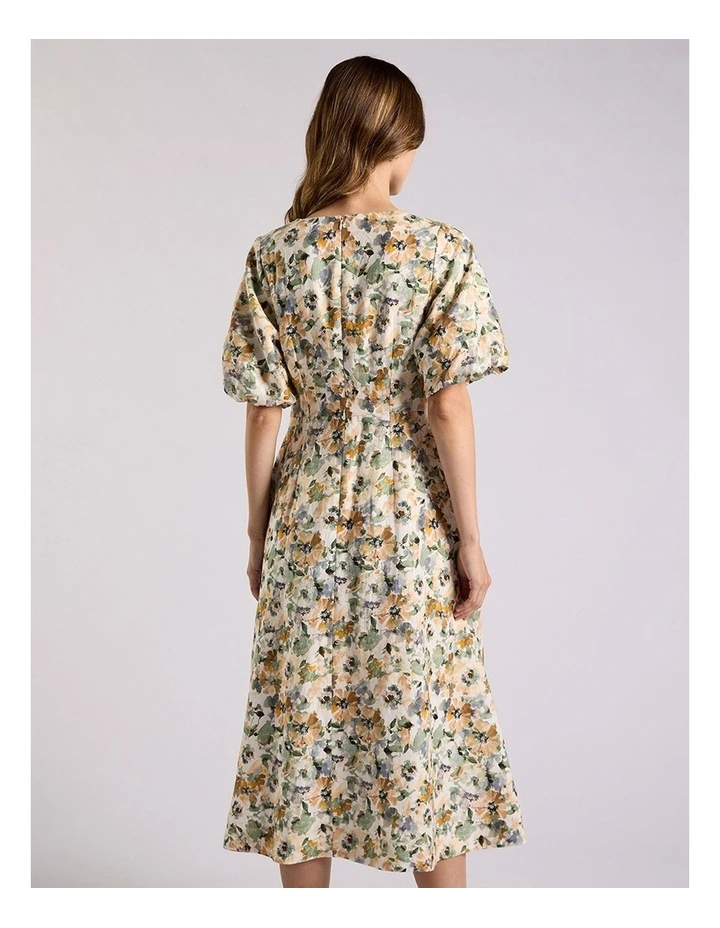 Seattle Midi Dress in Sage Multi image 3