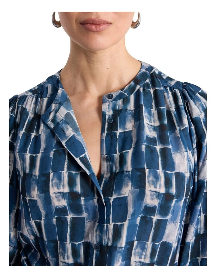 Gwendolyn Viscose Dress in Teal Multi image 2