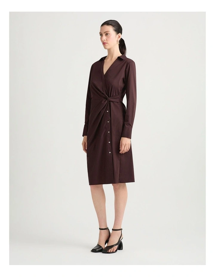 Porter Cotton Dress in Burgundy image 2