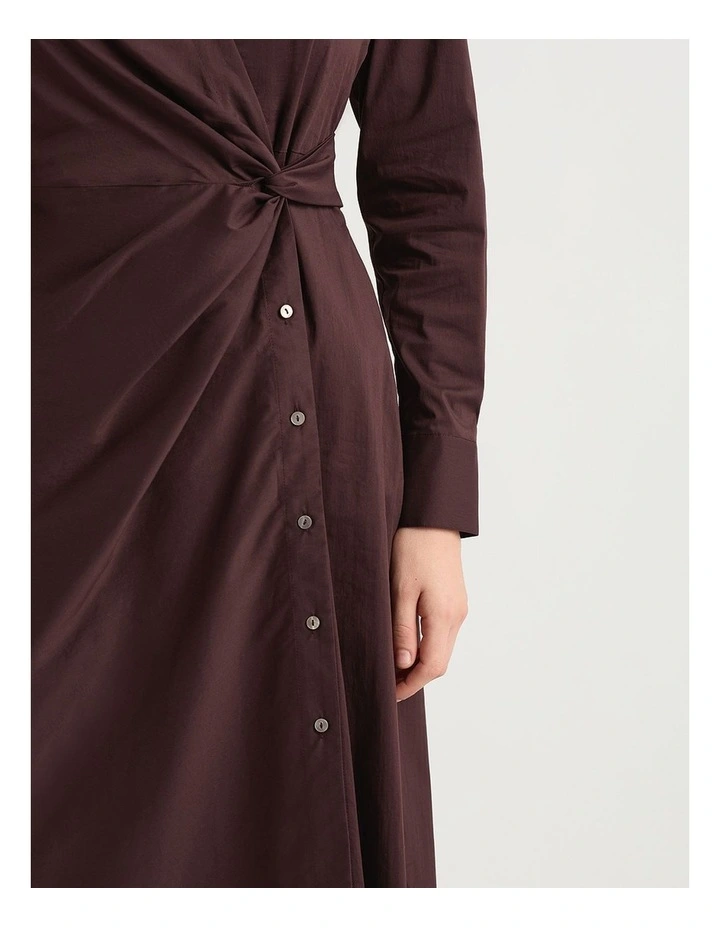 Porter Cotton Dress in Burgundy image 4