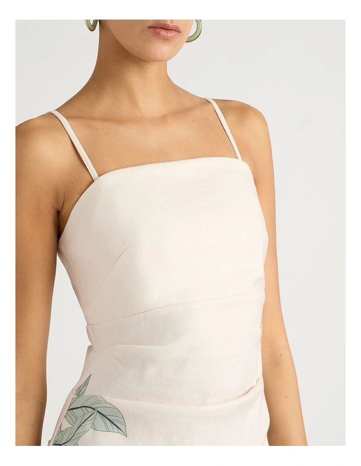 Atlanta Strapless Dress in Almond Multi image 4