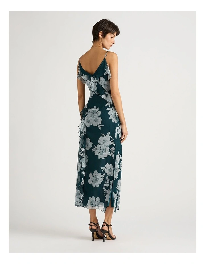 Atlanta Silk Dress in Peacock Multi image 3