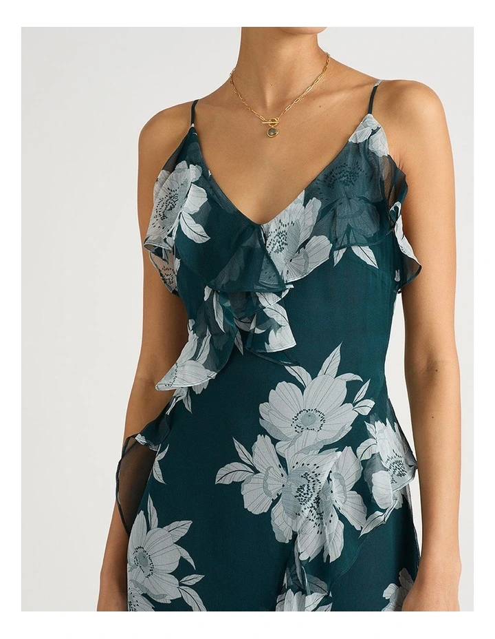 Atlanta Silk Dress in Peacock Multi image 4