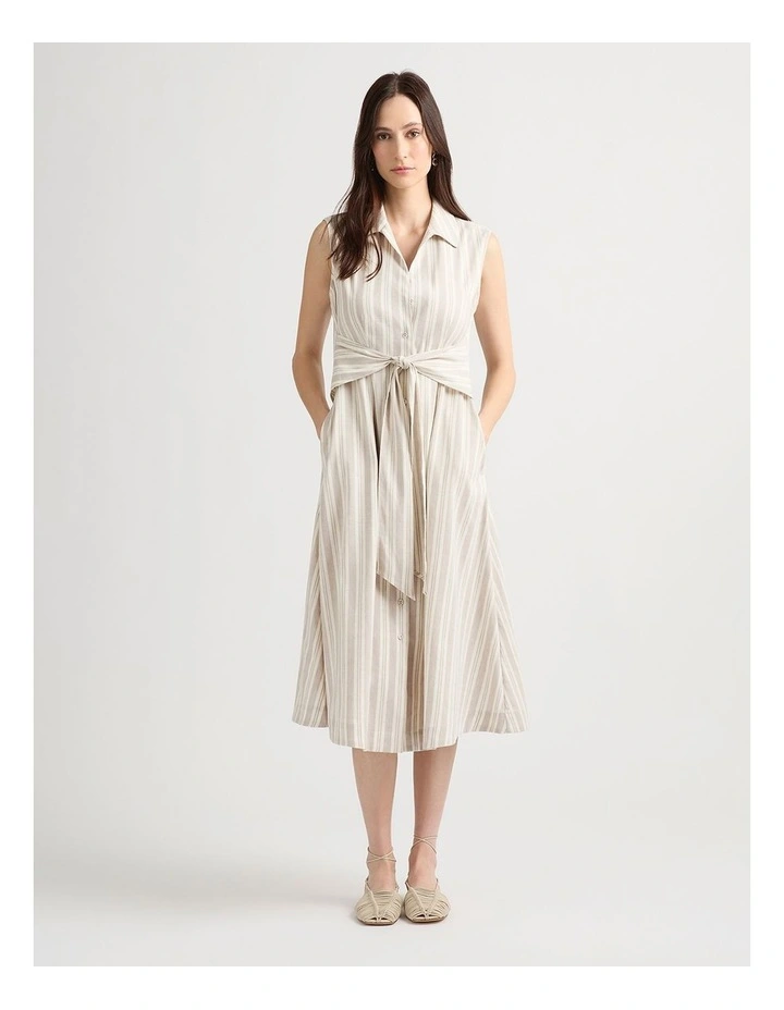 Gisella Shirt Dress in Fog Stripe image 1
