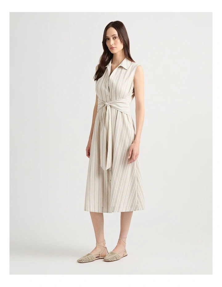Gisella Shirt Dress in Fog Stripe image 2