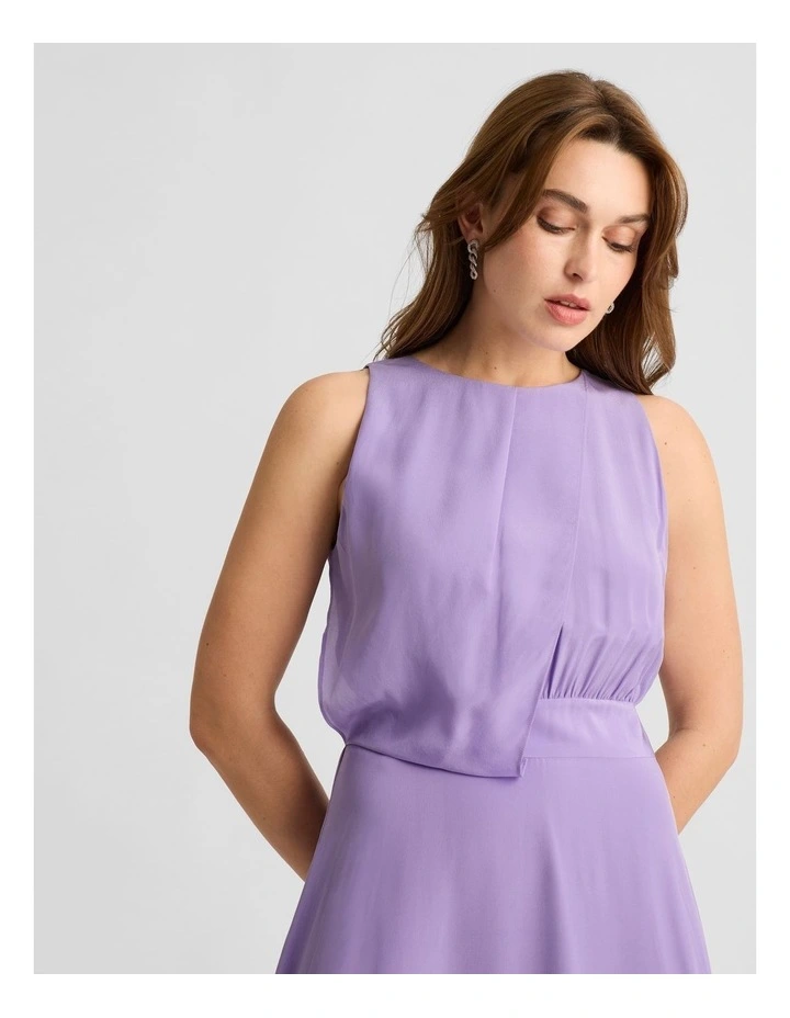 Tuscany Silk Dress in Sapphire image 4