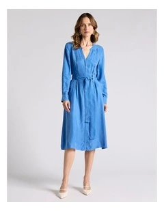 Kairo Cupro Dress in Topaz Blue