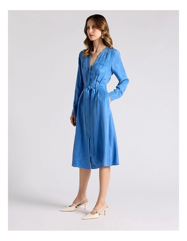 Kairo Cupro Dress in Topaz Blue image 2