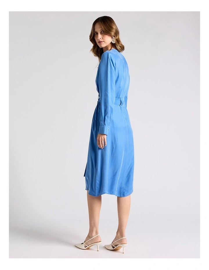 Kairo Cupro Dress in Topaz Blue image 3
