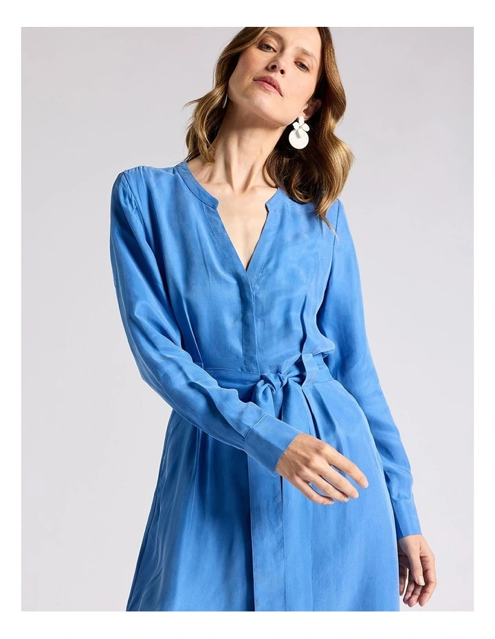 Kairo Cupro Dress in Topaz Blue image 4