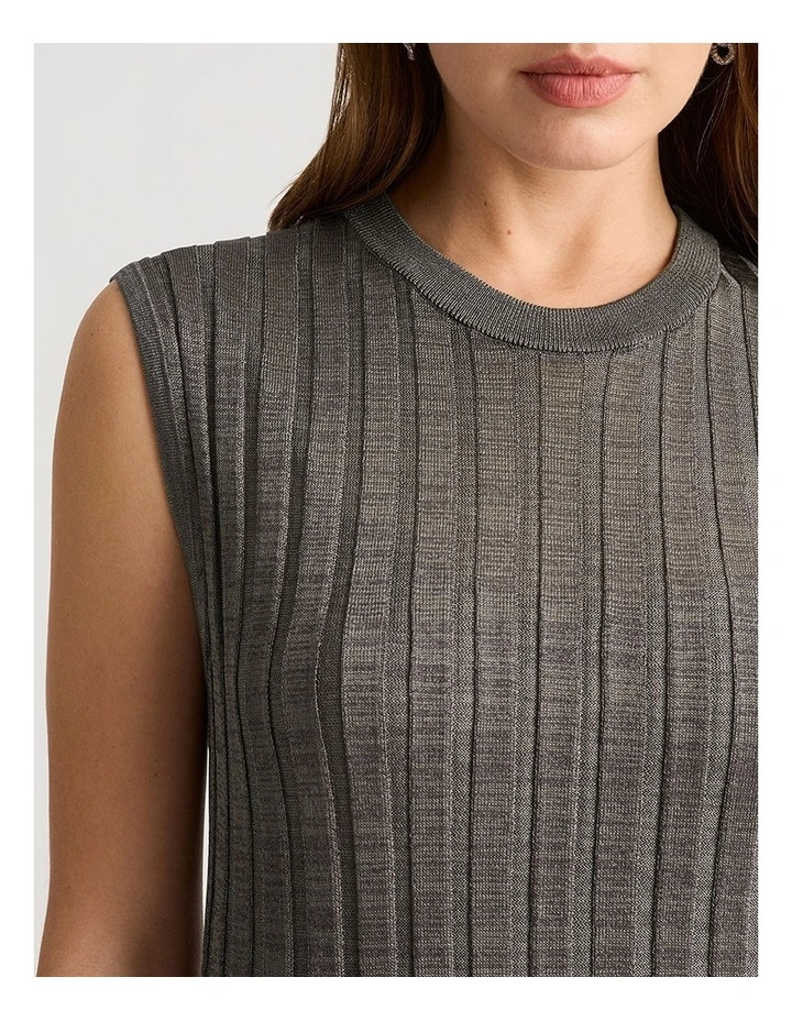 Bae Knit Dress in Silver image 4