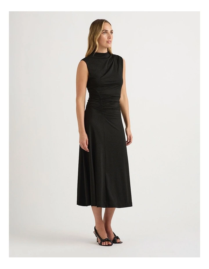 Copelyn Sparkle Jersey Dress in Black Sparkle image 2