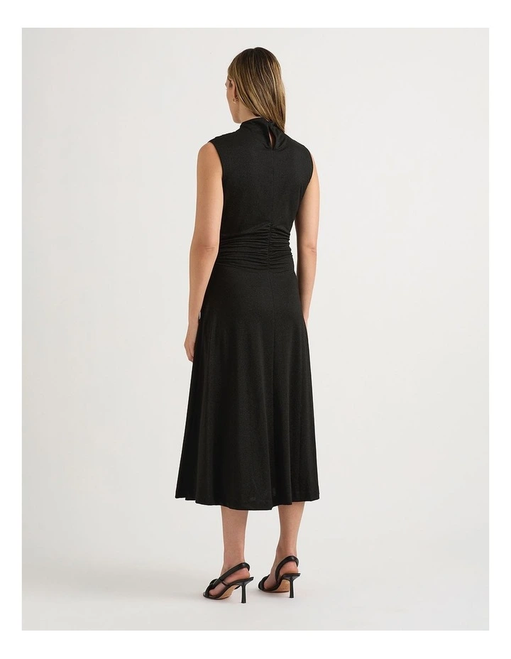Copelyn Sparkle Jersey Dress in Black Sparkle image 3
