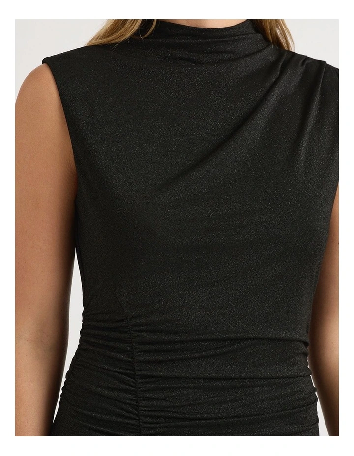 Copelyn Sparkle Jersey Dress in Black Sparkle image 4
