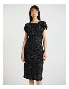 Phylis Sequin Dress in Black