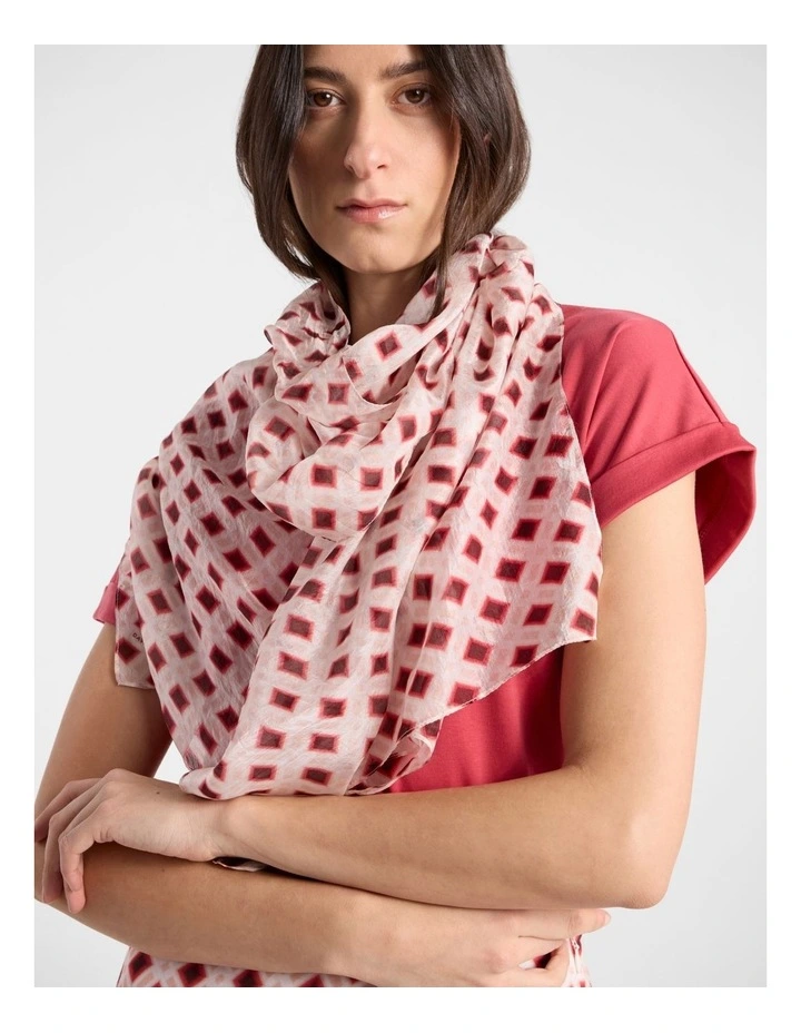 Daphne Silk Scarf in Watermelon Multi image 2