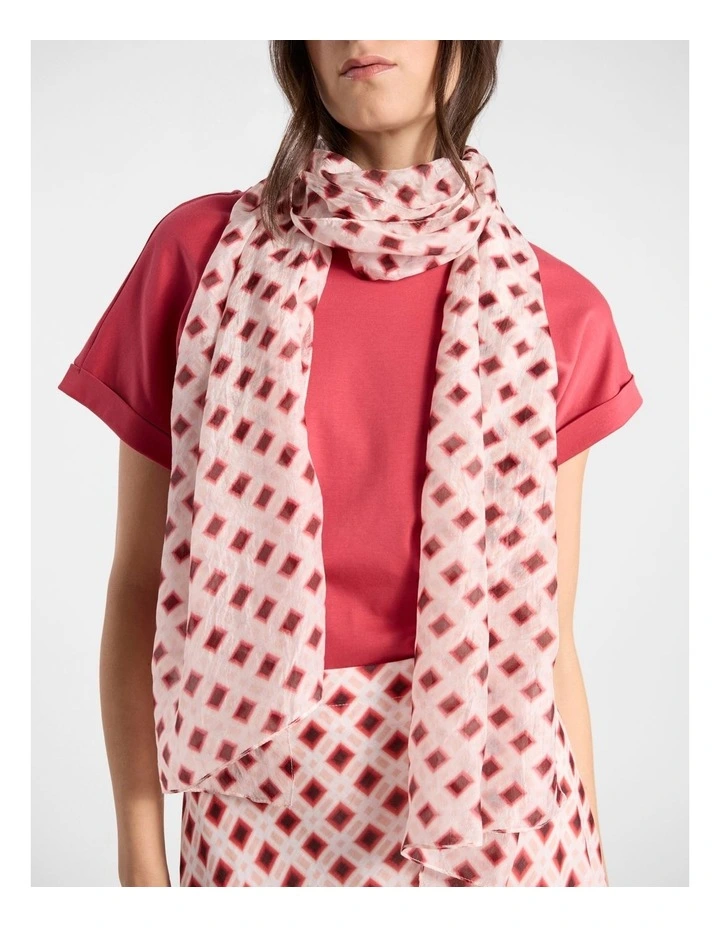 Daphne Silk Scarf in Watermelon Multi image 4