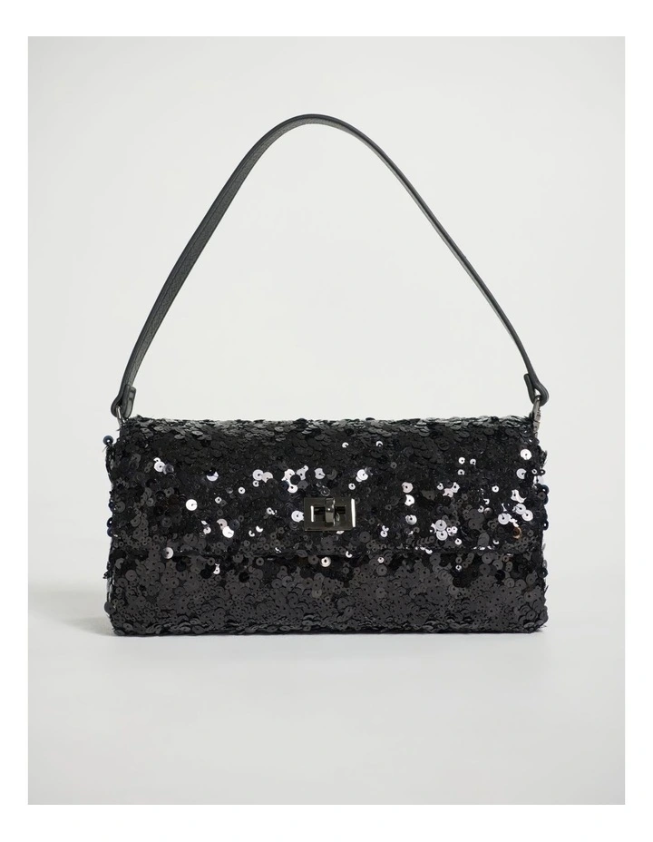 Maura Sequin Clutch in Bronze image 1
