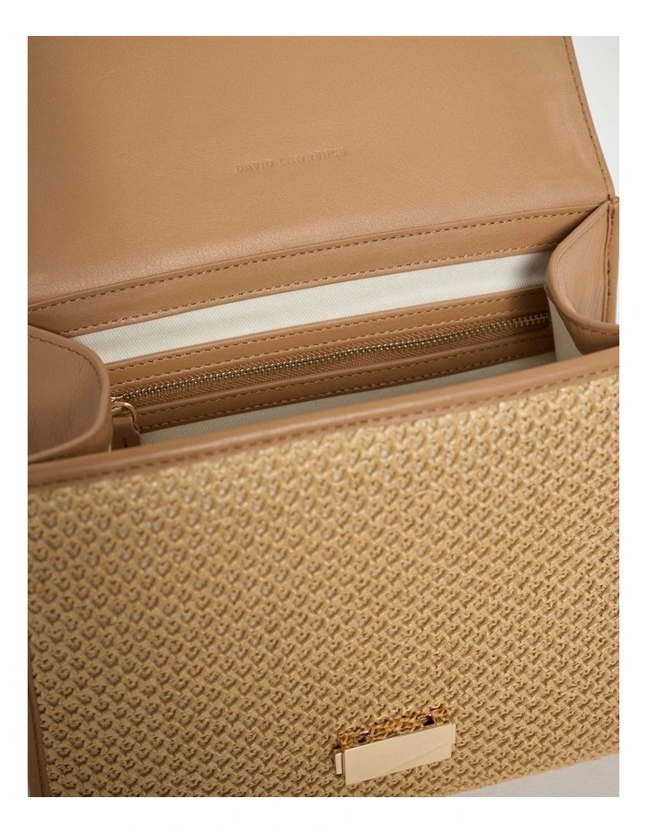 Saorise Raffia Crossbody Bag in Oak Multi image 2