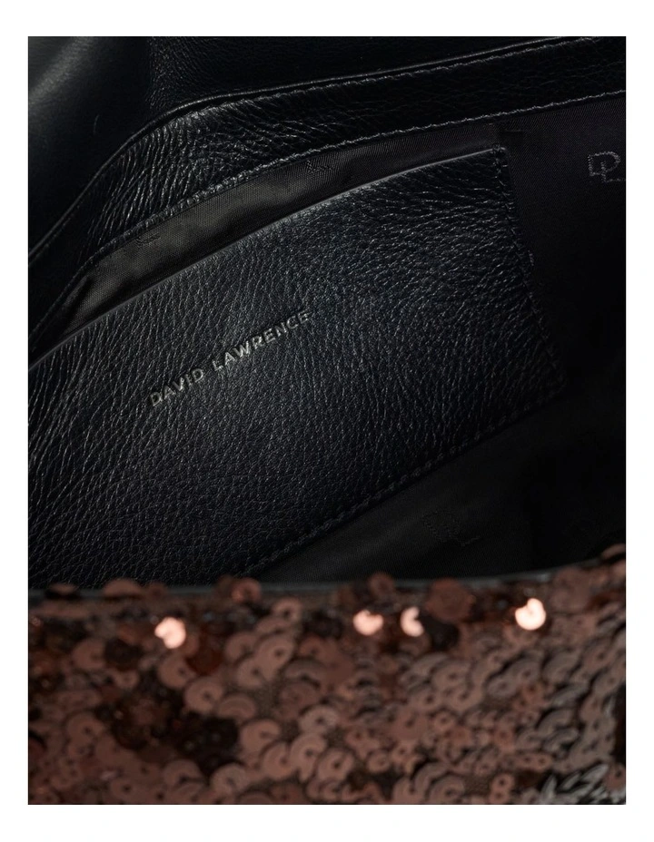Maura Sequin Clutch in Black image 3