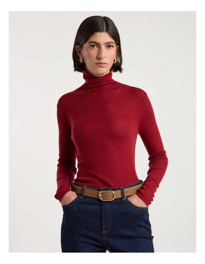 Kumru Leather Belt in Tan/Gold image 2