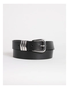 Essie Leather Belt in Black/Silver