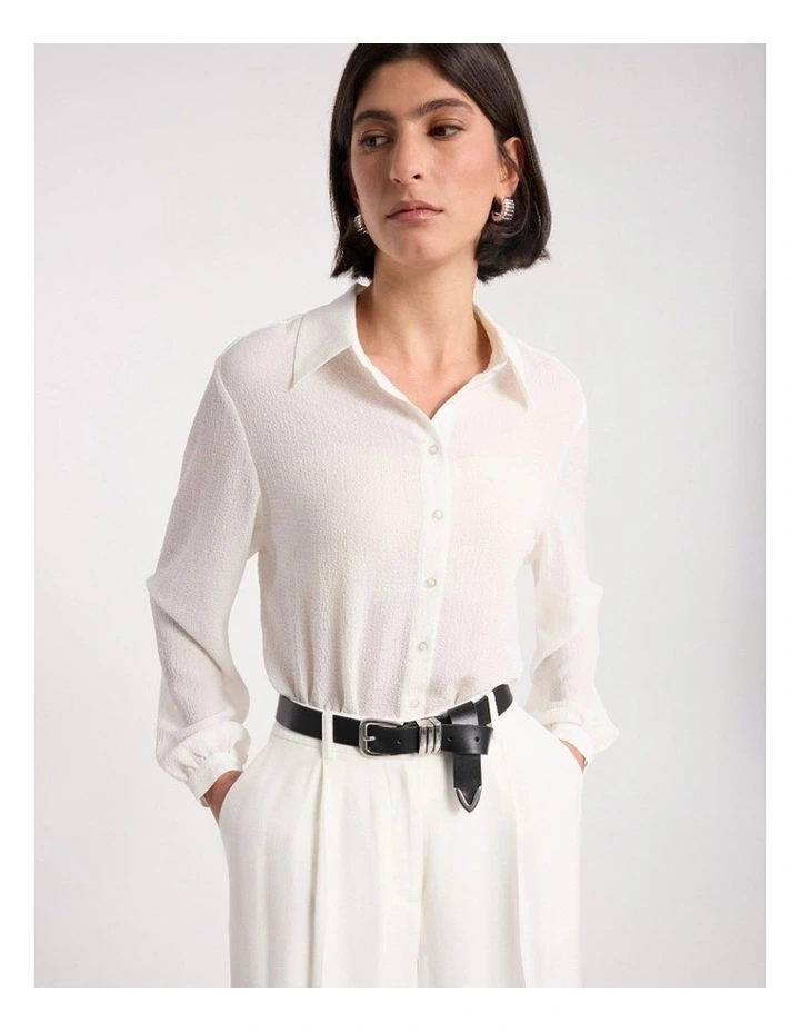 Essie Leather Belt in Black/Silver image 4