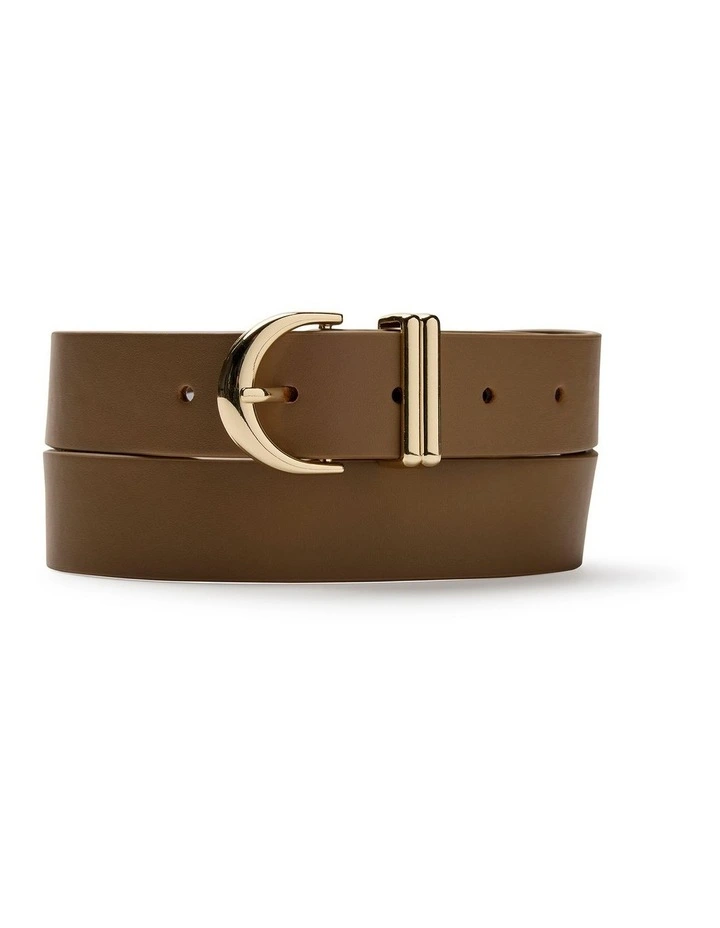 Glinda Leather Belt in Tan image 1