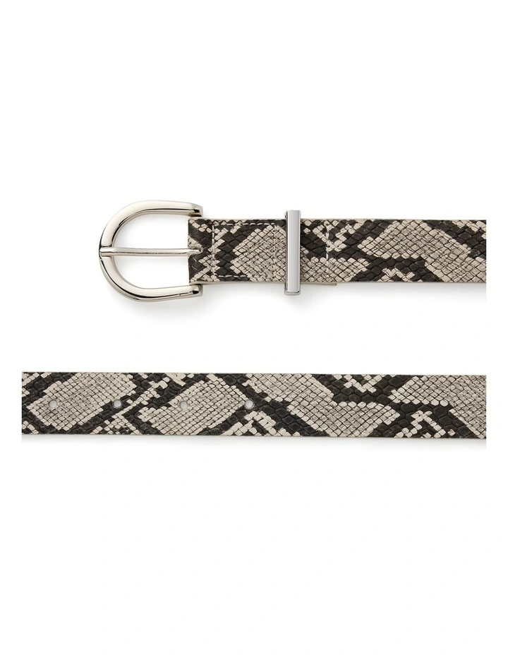Clovelly Textured Leather Belt in Snake image 2