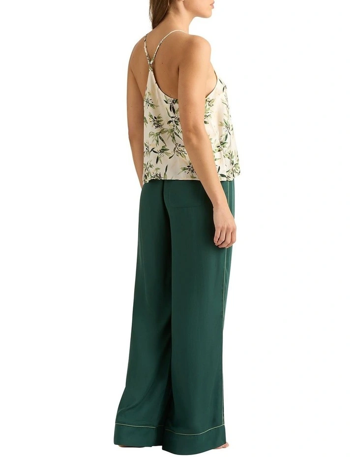 Cecile Silk Sleep Cami in Ivory Multi image 2