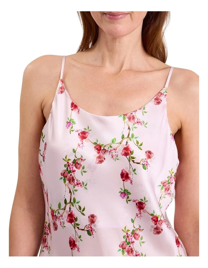 Posey Short Silk Sleep Dress in Peony Multi image 3