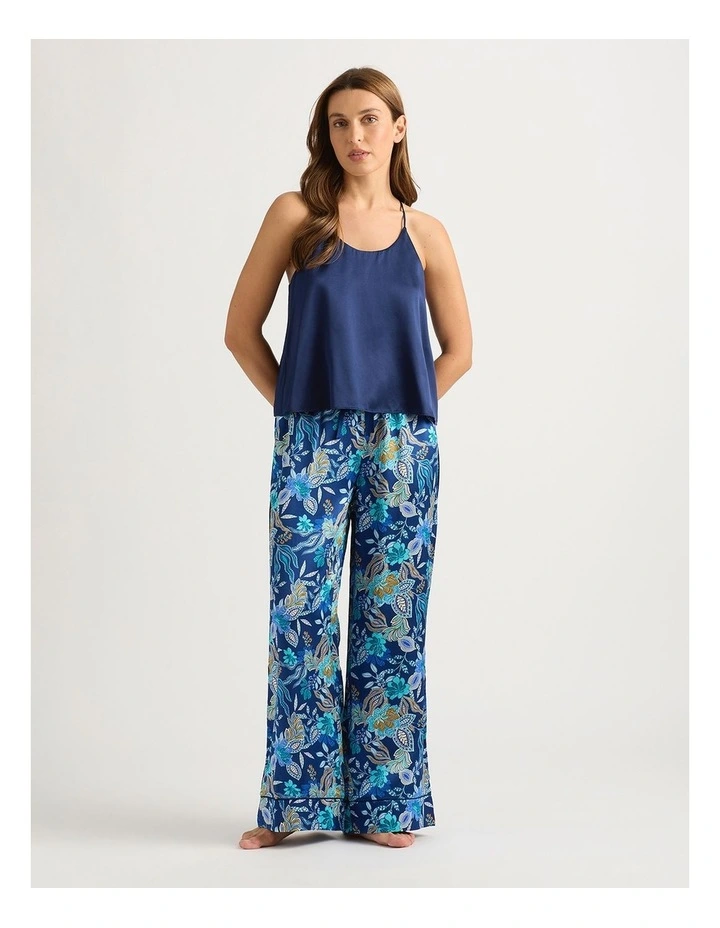 Leo Silk Sleep Cami in Marine image 1