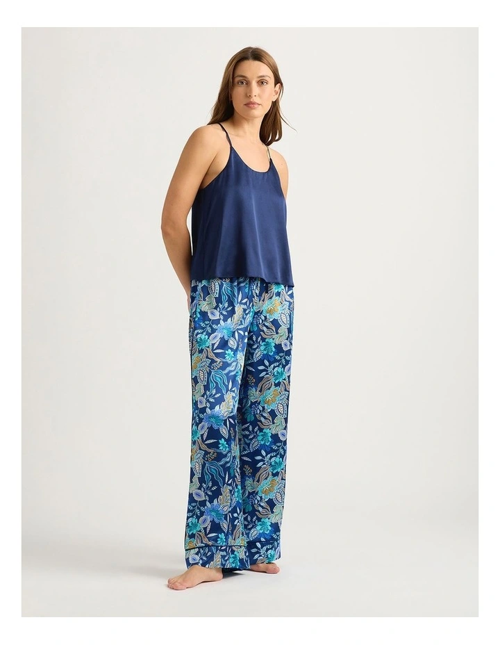 Leo Silk Sleep Cami in Marine image 2