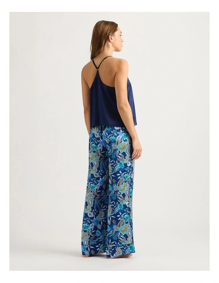 Leo Silk Sleep Cami in Marine image 3