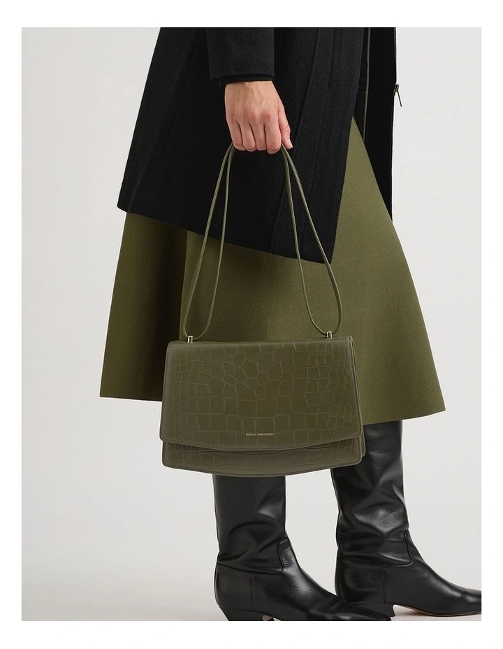 Hadley Textured Leather Bag in Olive image 2